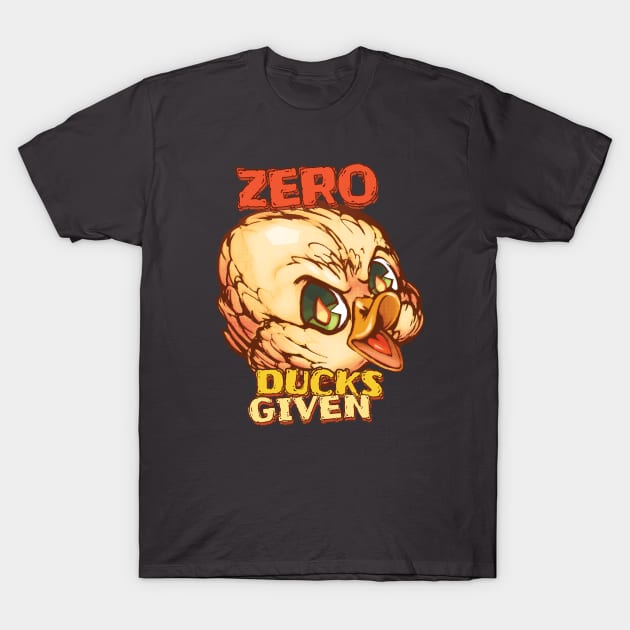 Zero Ducks Given retro art T-Shirt by Still Winter Craft